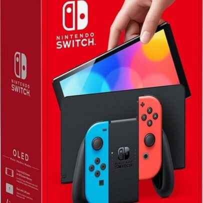 Nintendo Switch – OLED Model w/ Neon Red & Neon Blue Joy-Con